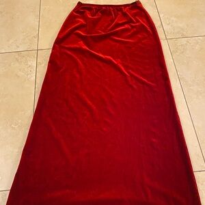 Long Red Maxi Skirt